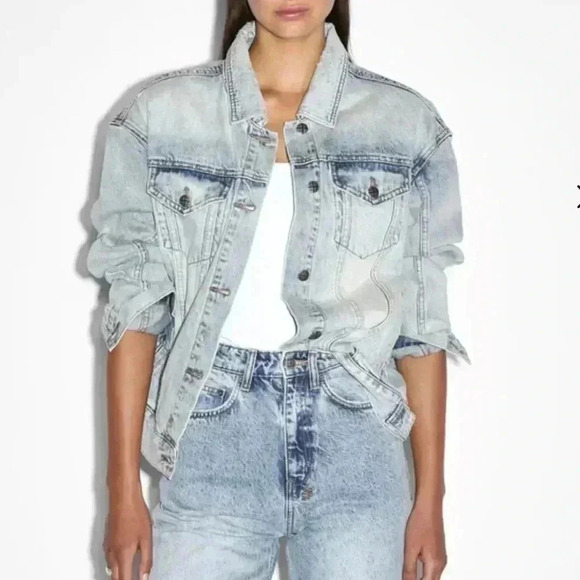 New Ksubi Denim Oversized Jacket Karma Sz S - Picture 1 of 15